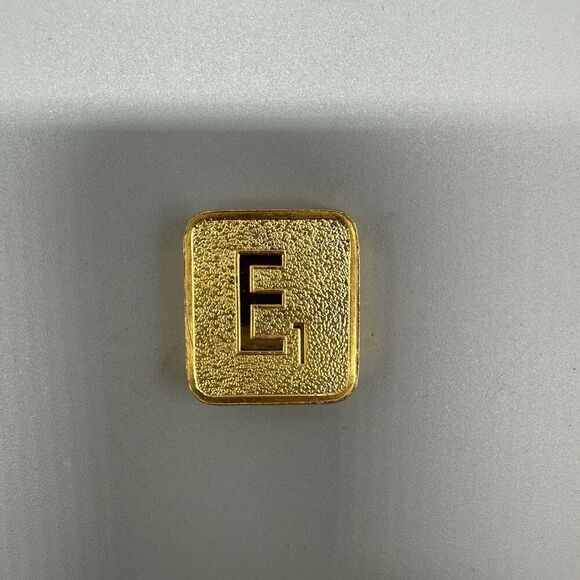 Replacement Individual Letter E Tile Franklin Mint 24K Gold Scrabble Collector - Picture 1 of 2